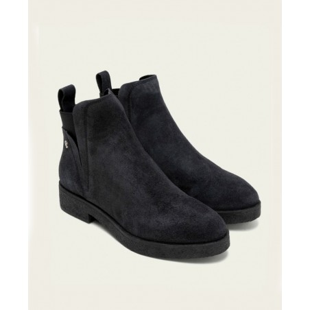 Botines negros de piel de serraje Porronet Adele 4701