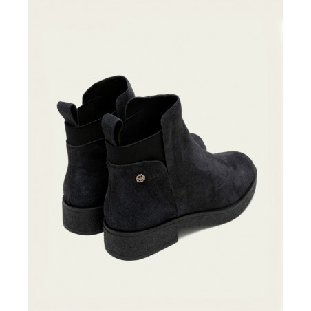 Botines negros de piel de serraje Porronet Adele 4701