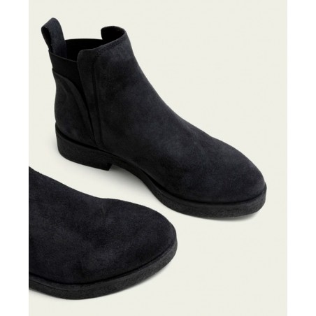Botines negros de piel de serraje Porronet Adele 4701