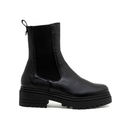 Botines para mujer en color negro Caracteristicas con cremallera tacon 4 cm zapato de estilo casual suela de goma termoplastica