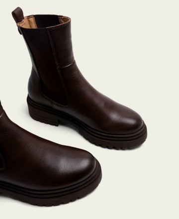 Porronet Carol 4723 brown leather ankle boots