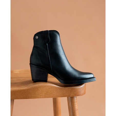 Botines negros de piel Porronet Frida 4752