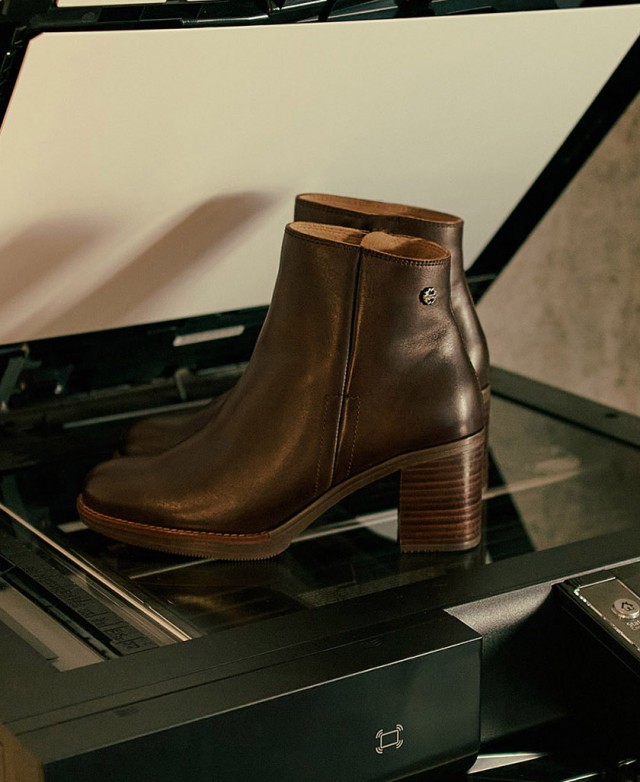 Porronet Rania 4780 brown leather ankle boots