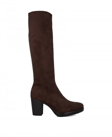 Botas altas en marrón Miss Elastic Caro 78018