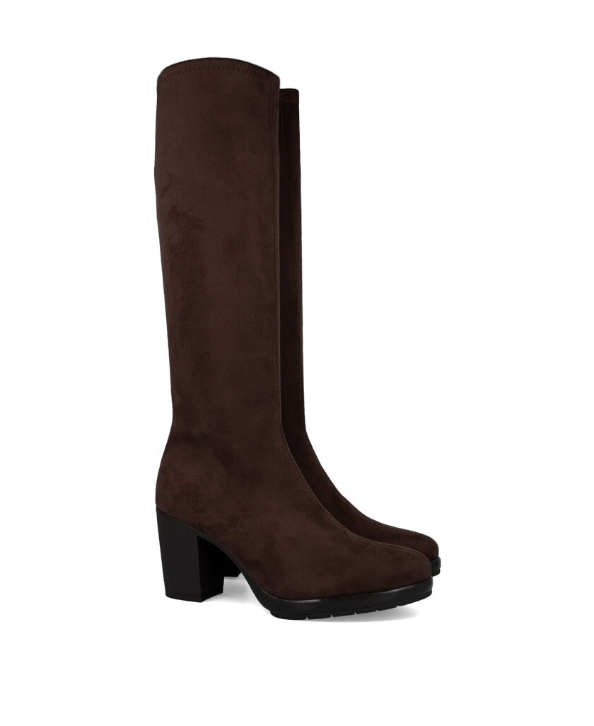Miss Elastic Caro 78018 brown high boots