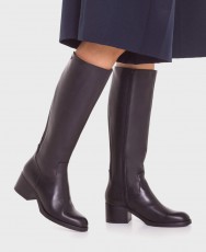 Botas negras clásicas de piel Wonders Santafé G-6250