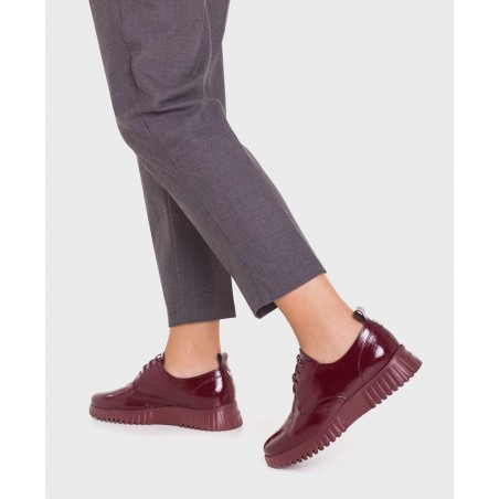 Zapatos de mujer burdeos Wonders Flexfly A-4401