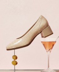 Tacones bajos color beige de mujer Pitillos 10820