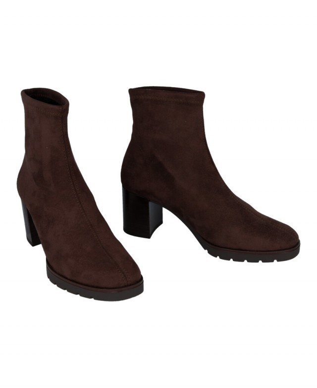 Miss Elastic 78174 brown elastic ankle boots