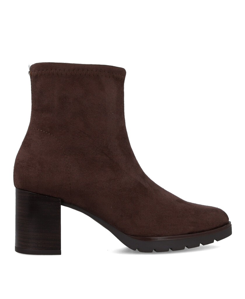 Miss Elastic 78174 brown elastic ankle boots