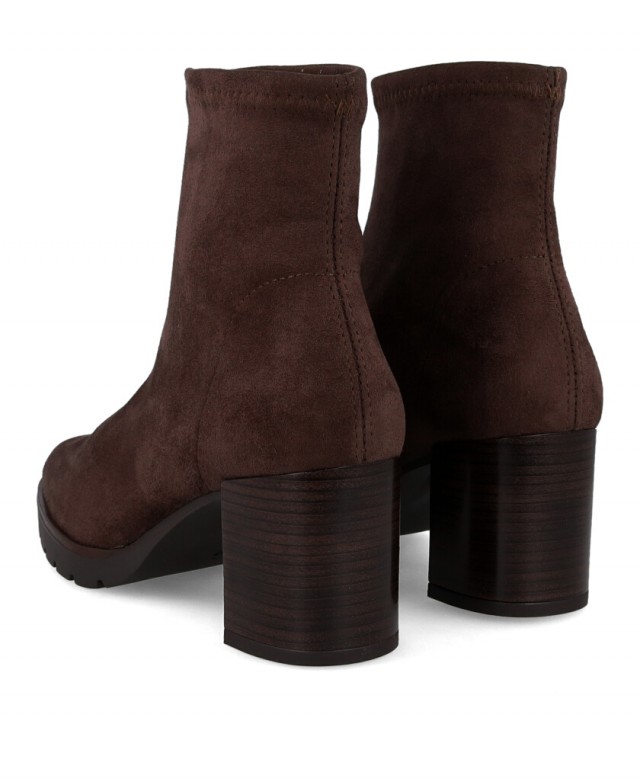 Miss Elastic 78174 brown elastic ankle boots