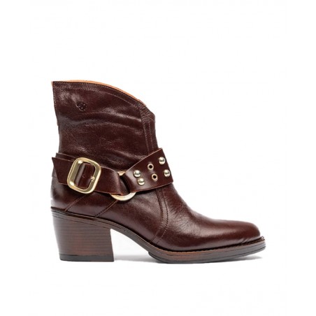 Yokono BRAVA-001 brown leather women's ankle boots
