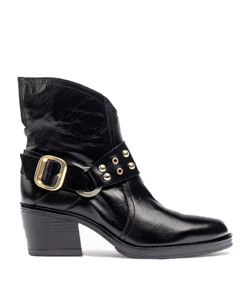 Yokono BRAVA-001 Aged Leather Heeled Ankle Boots