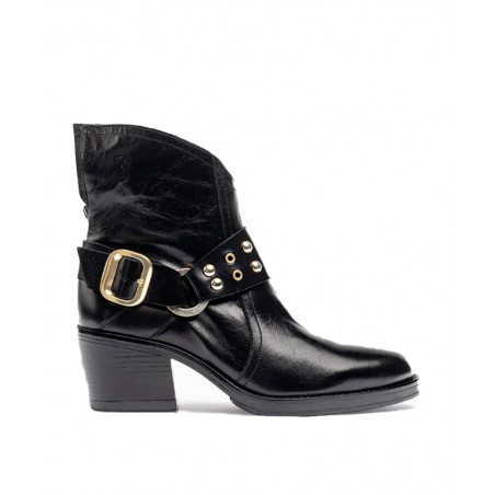 Yokono BRAVA-001 Aged Leather Heeled Ankle Boots