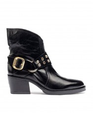 Yokono BRAVA-001 Aged Leather Heeled Ankle Boots