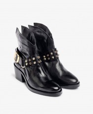 Yokono BRAVA-001 Aged Leather Heeled Ankle Boots