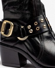 Yokono BRAVA-001 Aged Leather Heeled Ankle Boots