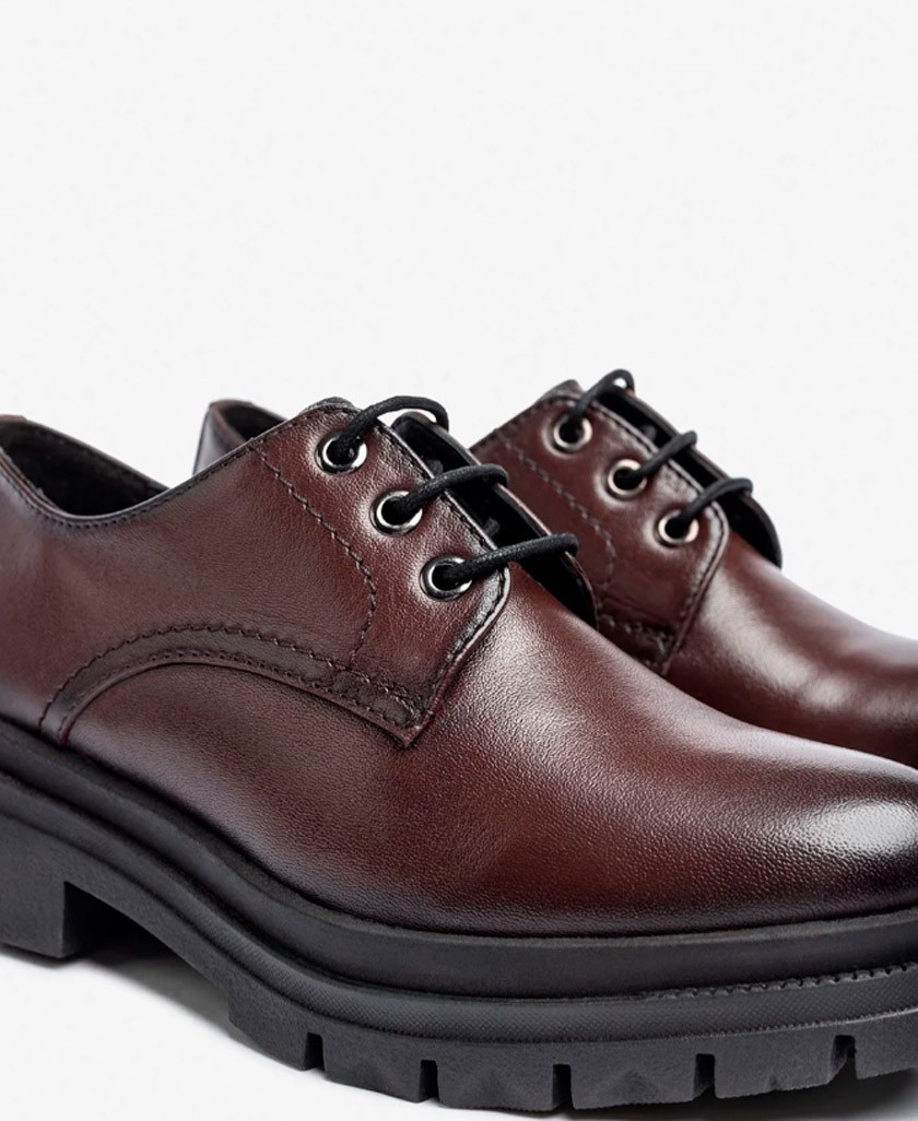 Yokono CHAM-005 women's burgundy flat shoes