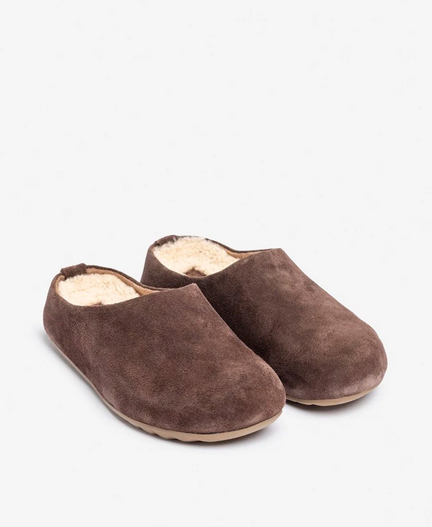 Brown sheepskin clogs Yokono Cholo-001