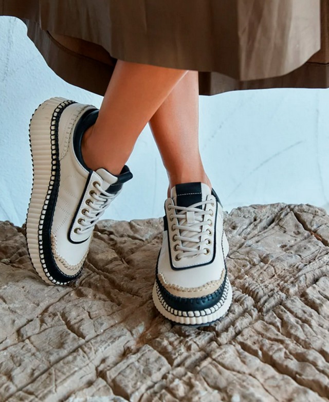 Sneakers de piel gruesa para mujer Yokono Clo-001