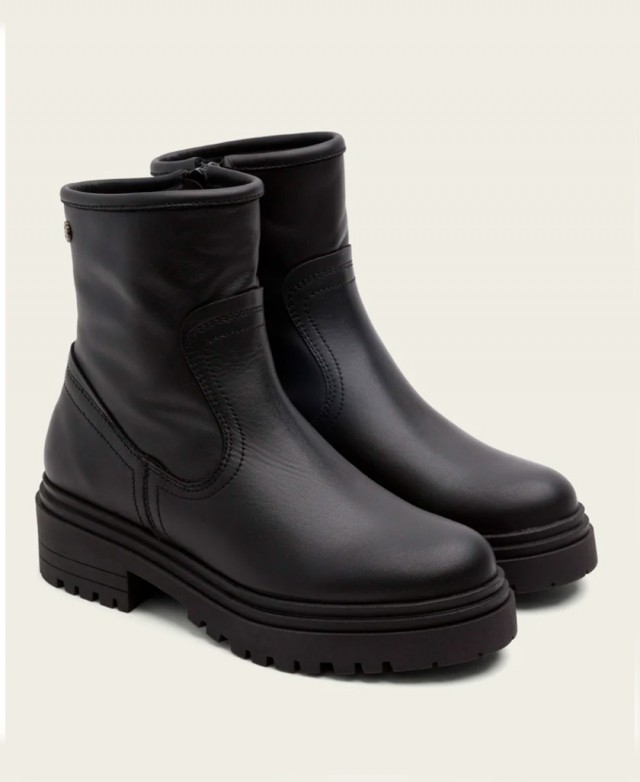 Botines para mujer en color marron Caracteristicas con cremallera tacon 4 cm zapato de estilo casual suela de goma termoplastic