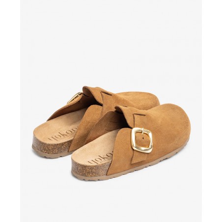 Camel clogs with buckle Yokono Zueco-650