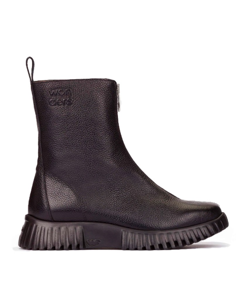 Sneakers de para mujer en color negro Caracteristicas cordones elasticos cuna 3 cm piso extra light exterior piel y textil e in