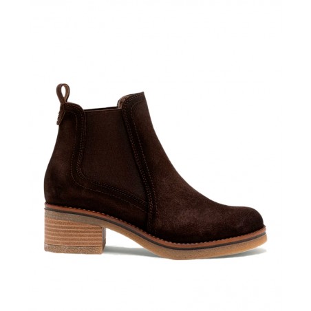 Mocha leather ankle boots Porronet Dámaris 4731