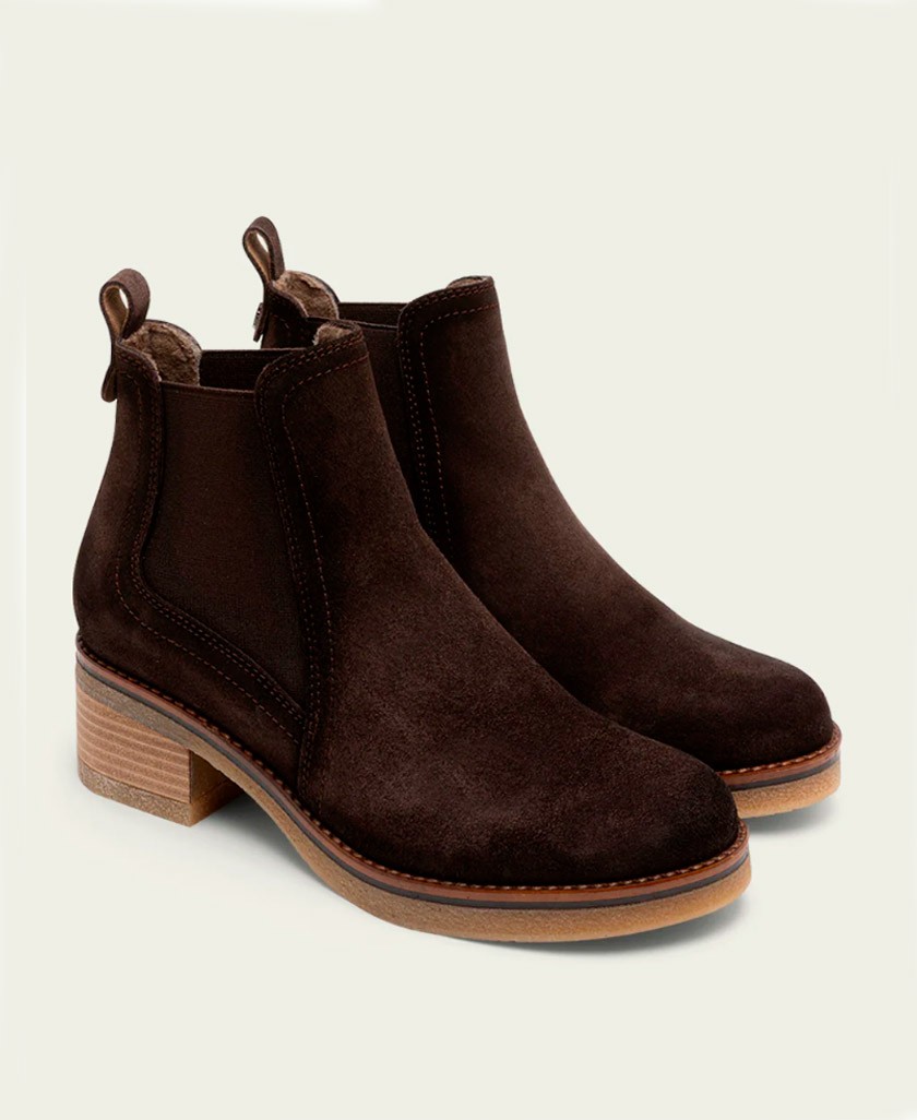 Mocha leather ankle boots Porronet Dámaris 4731