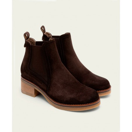 Botines de piel color moka Porronet Dámaris 4731