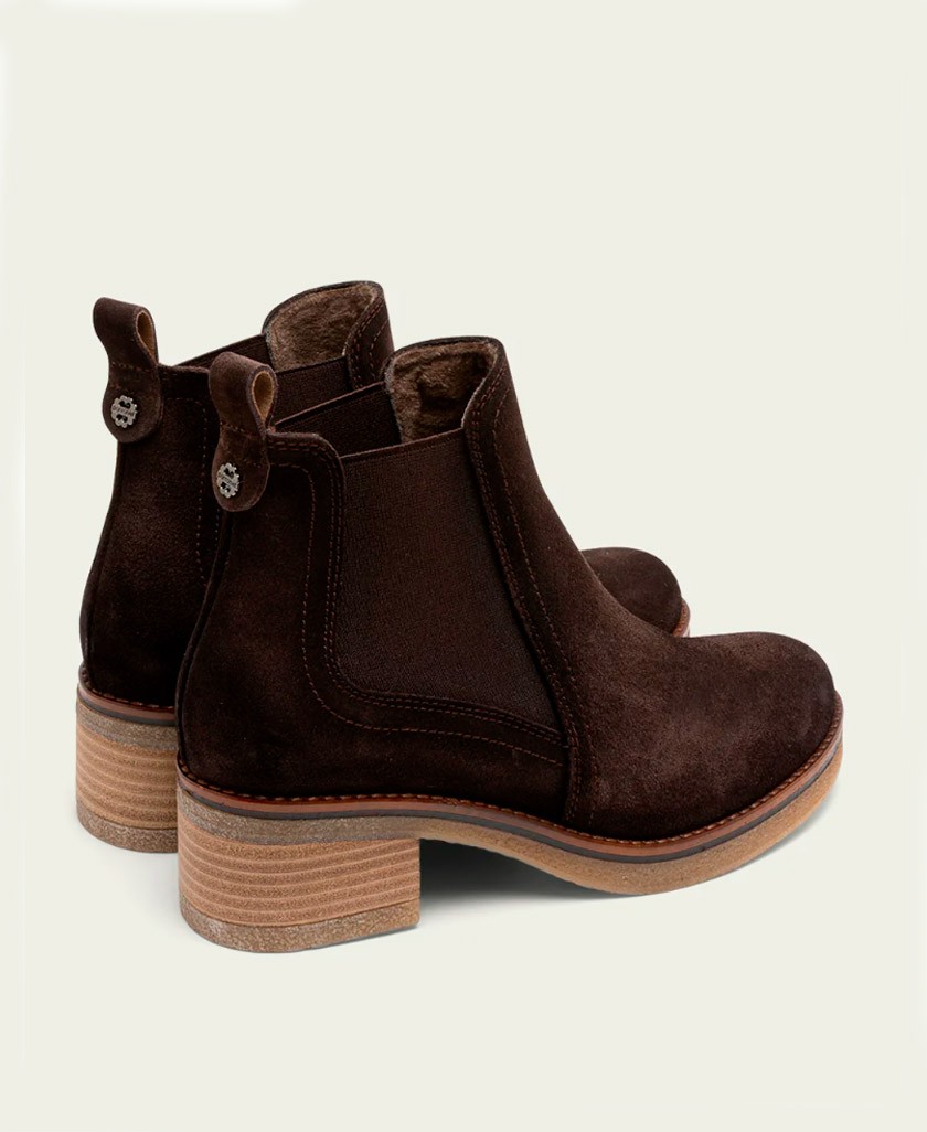 Mocha leather ankle boots Porronet Dámaris 4731