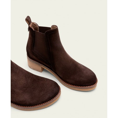 Mocha leather ankle boots Porronet Dámaris 4731