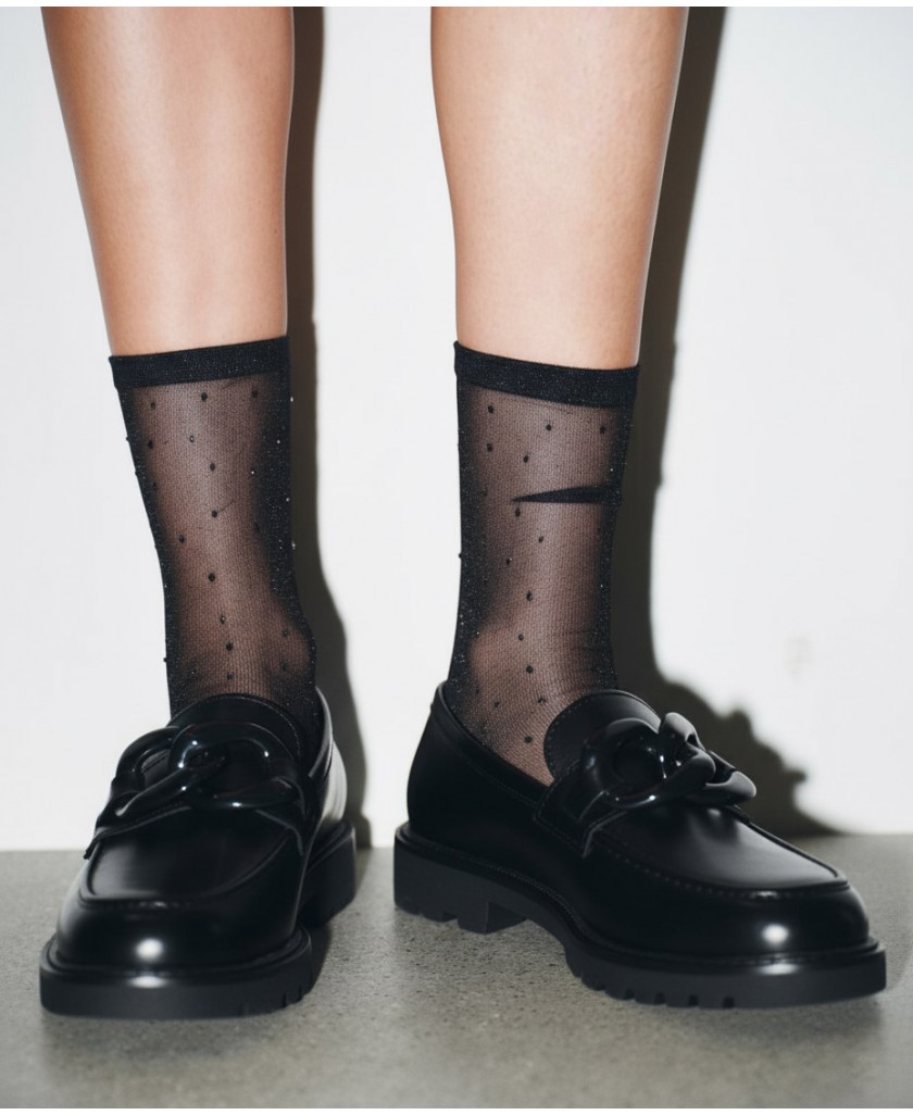 Mocasines negros con cadena Catchalot 5005