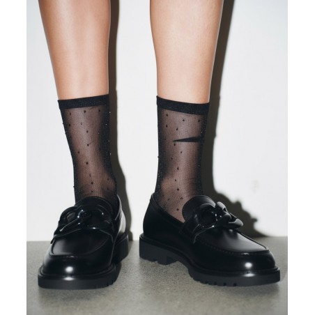 Mocasines negros con cadena Catchalot 5005