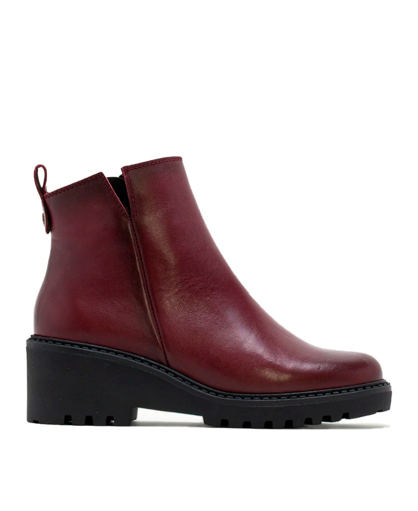 Botines de cuña burdeos Porronet Elena 4742