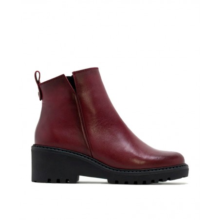 Botines de cuña burdeos Porronet Elena 4742