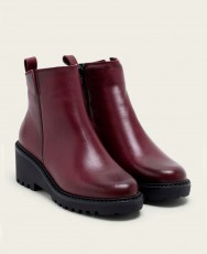 Botines de cuña burdeos Porronet Elena 4742