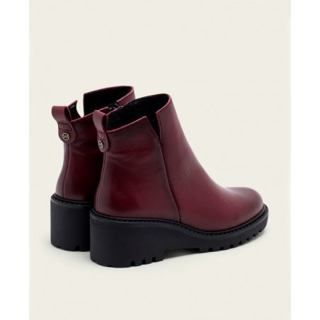 Porronet Elena 4742 burgundy wedge ankle boots