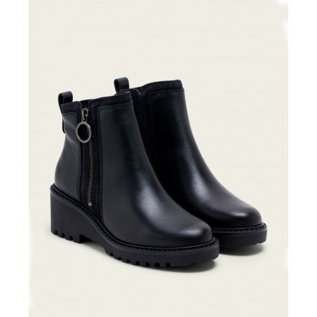 Porronet Elsa 4744 leather wedge ankle boots