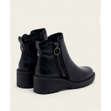 Porronet Elsa 4744 leather wedge ankle boots