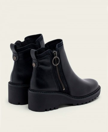 Botines de piel con cuña Porronet Elsa 4744