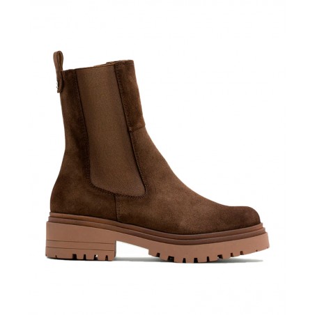 Botines chelsea de serraje Porronet Celeste 4724