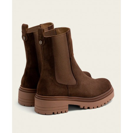 Botines chelsea de serraje Porronet Celeste 4724