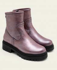 Botines de piel metalizada Porronet Cintia 4725