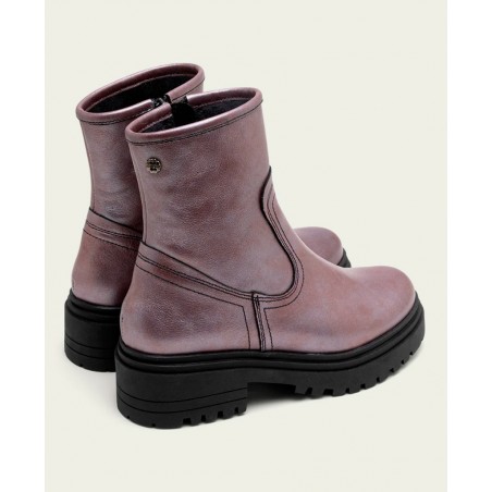 Porronet Cintia 4725 metallic leather ankle boots