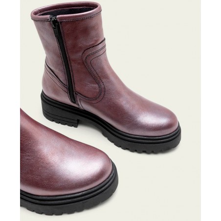 Botines de piel metalizada Porronet Cintia 4725