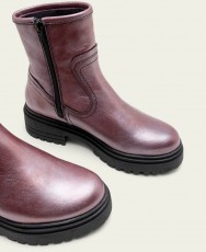 Porronet Cintia 4725 metallic leather ankle boots