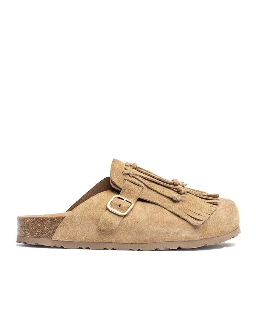 Beige suede shoe Yokono clog 260