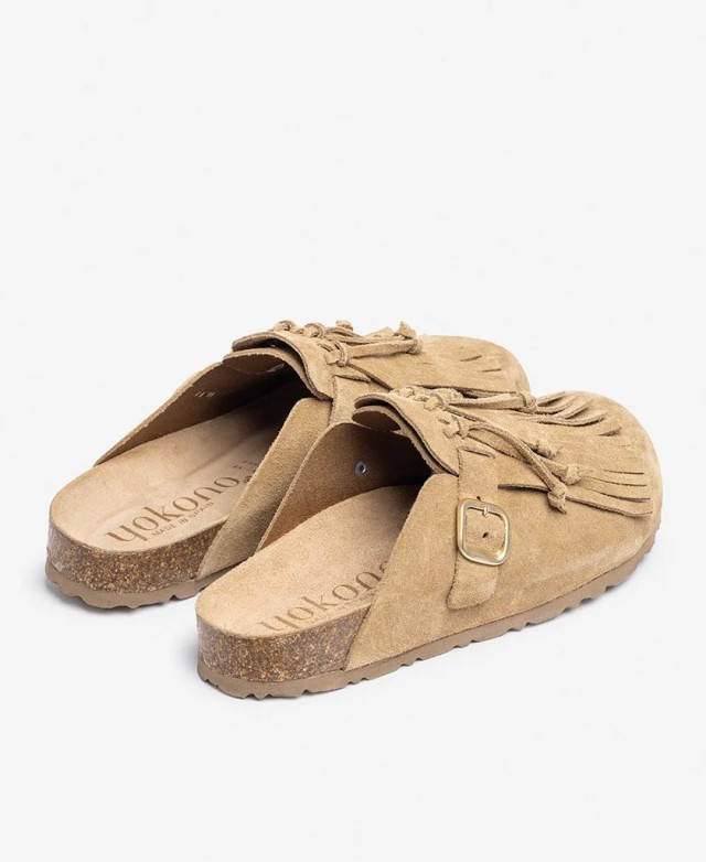 Beige suede shoe Yokono clog 260