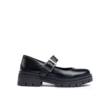 Black Mary Janes with buckle Yokono Cham-006